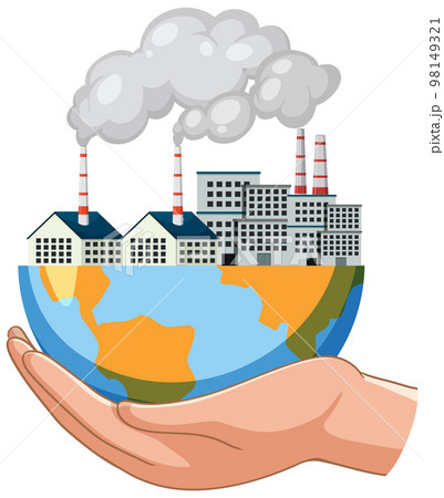 Global warming from pollution gas Global warming from pollution gas 98149321