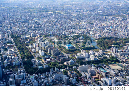空撮　名古屋城 98150141