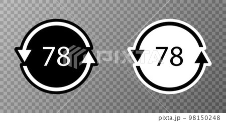 Silver plated glass. Glass recycling code 78 GL. Vector illustration Silver plated glass. Glass recycling code 78 GL. Vector illustration 98150248