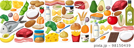 Food vegetable and fruit seamless pattern 98150439