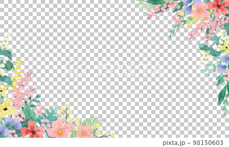 花や葉のボタニカルなベクターイラスト背景 98150603