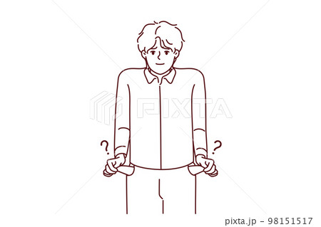 Poor man show empty pockets  98151517