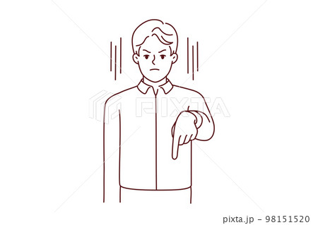 Strict businessman point with finger 98151520