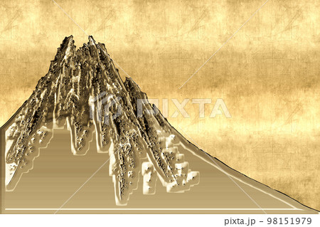 浮世絵 山 その1 金バージョン 浮世絵 山 その1 金バージョン 98151979