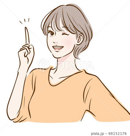 女性のイラスト素材 98152176