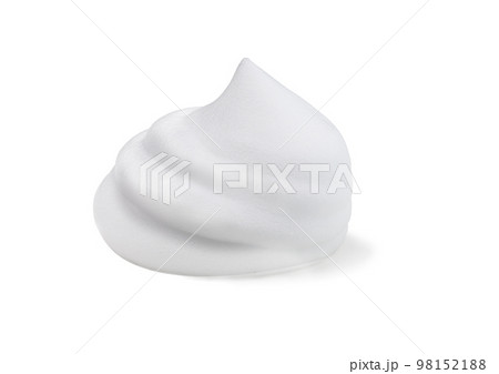 White cosmetic foam mousse, cleanser, shaving foam isolated on a white. 98152188