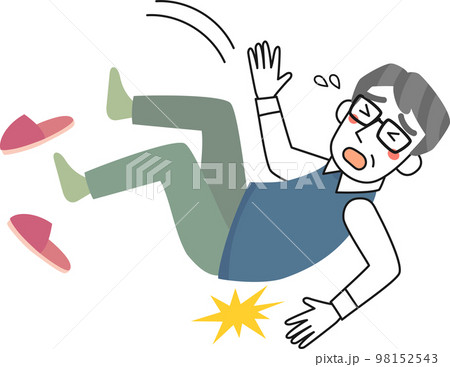 転倒するシニア男性 98152543