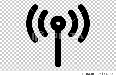 Icon 01 with the image of a radio tower Icon 01 with the image of a radio tower 98154288