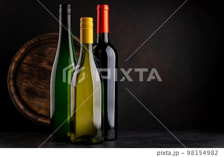 White and red wine bottles White and red wine bottles 98154982