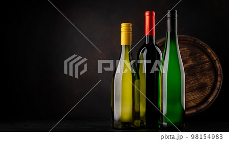 White and red wine bottles White and red wine bottles 98154983
