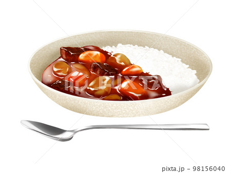 カレーライス カレー カレー皿 スプーン 98156040