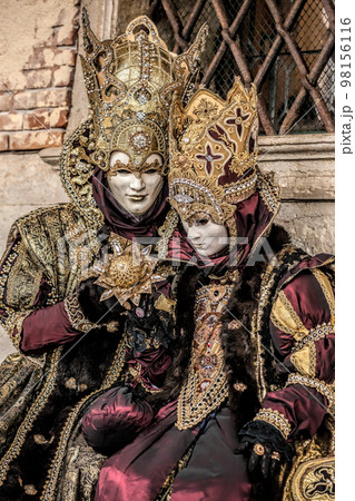 Colorful carnival masks at a traditional festival in Venice, Italy Colorful carnival masks at a traditional festival in Venice, Italy 98156116
