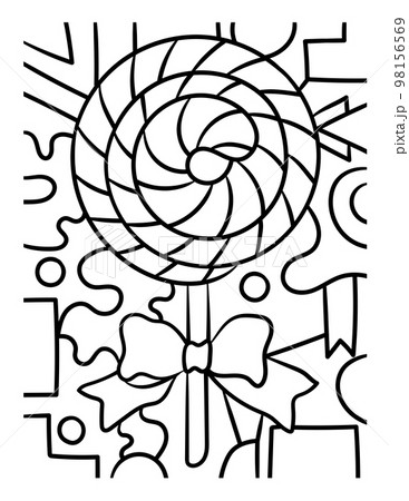 Lollipop Sweet Candy Coloring Page for Kids Lollipop Sweet Candy Coloring Page for Kids 98156569