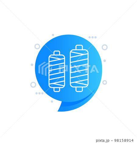 yarn, thread line icon, vector 98158914