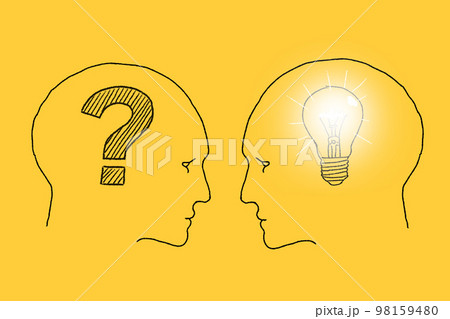 Generating a new idea. Conceptual illustration. 98159480