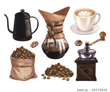 Watercolor Coffee Makers Set