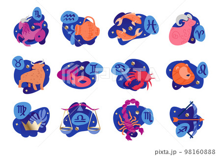 Modern Zodiac Signs Set 98160888