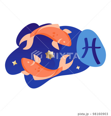 Pisces Modern Zodiac Icon Pisces Modern Zodiac Icon 98160903