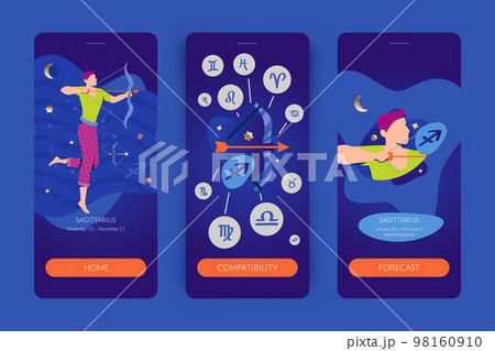 Sagittarius Man Mobile App Screens 98160910