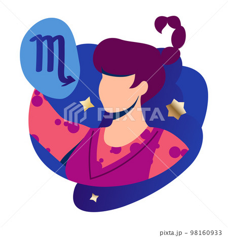 Scorpio Woman Zodiac Icon Scorpio Woman Zodiac Icon 98160933