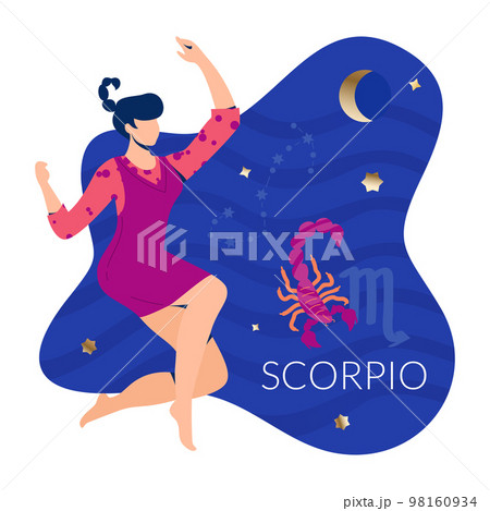 Aries Man Zodiac Illustration Aries Man Zodiac Illustration 98160934