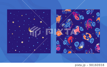 Starry & Zodiac Pattern Set 98160938