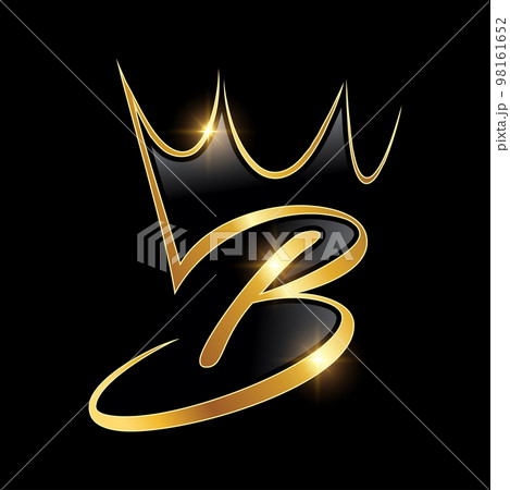 Premium Vector | Letter b crown golden premium logo design