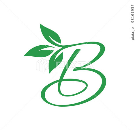 Letter B Natural Green leaf ecology monogram logo Letter B Natural Green leaf ecology monogram logo 98161957