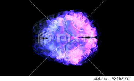 Human brain with abstract vizualisation Human brain with abstract vizualisation 98162955