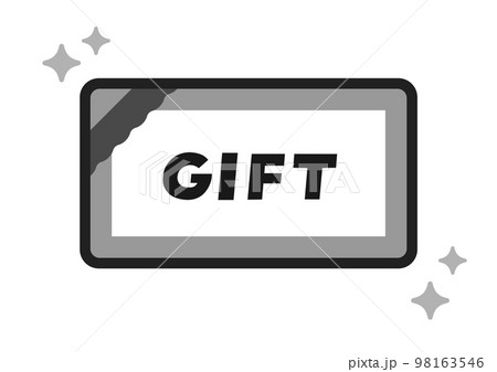 シンプルなギフト券のイラスト･アイコン素材 - GIFTの文字入り 98163546