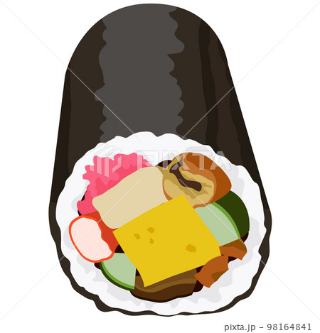 節分に食べる恵方巻のイラスト素材 ベクター 節分に食べる恵方巻のイラスト素材 ベクター 98164841