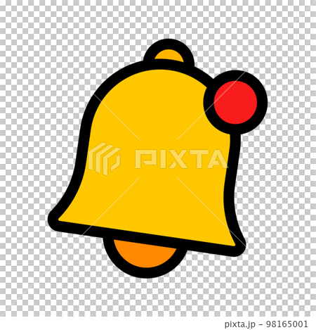 響鈴通知圖標。來電通知。向量。 98165001