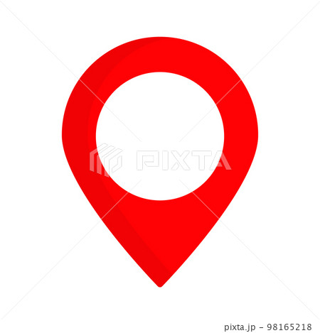 赤いマップピン。目的地や地点。ベクター。 赤いマップピン。目的地や地点。ベクター。 98165218