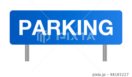 横長の駐車場標識のアイコン。ベクター。 横長の駐車場標識のアイコン。ベクター。 98165227