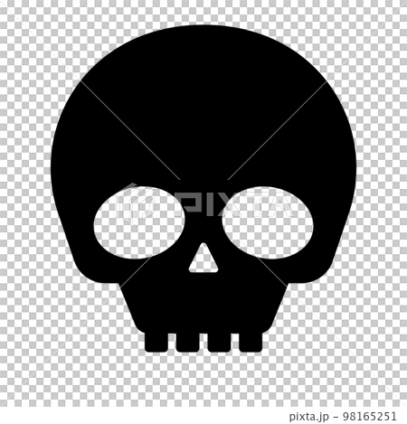 ドクロのシルエットアイコン。海賊の頭蓋骨。ベクター。 ドクロのシルエットアイコン。海賊の頭蓋骨。ベクター。 98165251