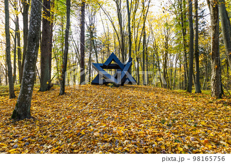 The Holocaust memorial to the murdered Jews during World War II. Alytus, Lithuania 98165756