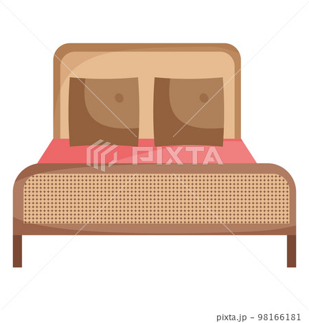 Isolated colored bed furniture image Vector 98166181