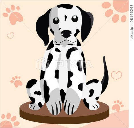Isolated cute dalmata dog cartoon character Vector 98166243