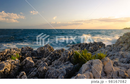 Stormy day at the coast of Croatia Stormy day at the coast of Croatia 98167082