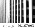Black and white abstract shot of a building facade 98167093