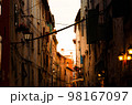 Historical city center of Rovinj, Croatia, in sunset light. 98167097