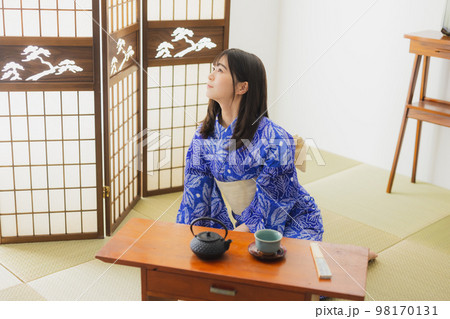 有松絞りの浴衣 和室 有松絞りの浴衣 和室 98170131