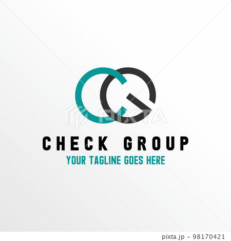 Simple letter or word CG connected line font image graphic icon logo design abstract concept vector stock. Can be used as a symbol associated with initial or monogram 98170421