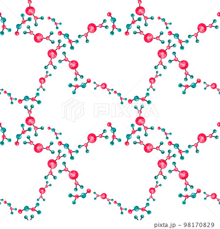 Watercolor pattern with chemical molecules Watercolor pattern with chemical molecules 98170829