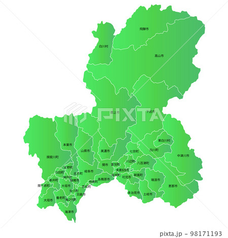 岐阜県と市町村地図