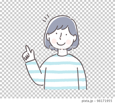 一個指點女人的插圖 98171955