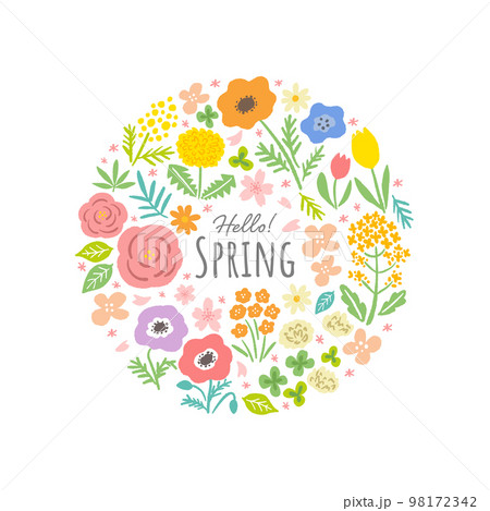 春の花のイラストセット 98172342