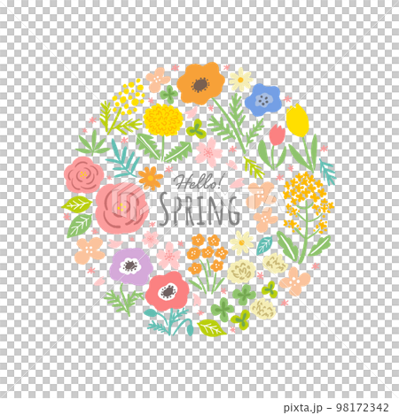 春の花のイラストセット 98172342