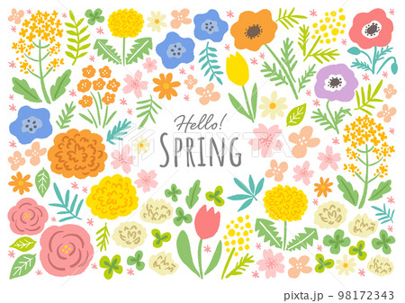 春の花のイラストセット 98172343
