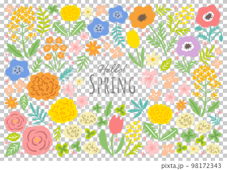 春天的花朵插圖集 春天的花朵插圖集 98172343